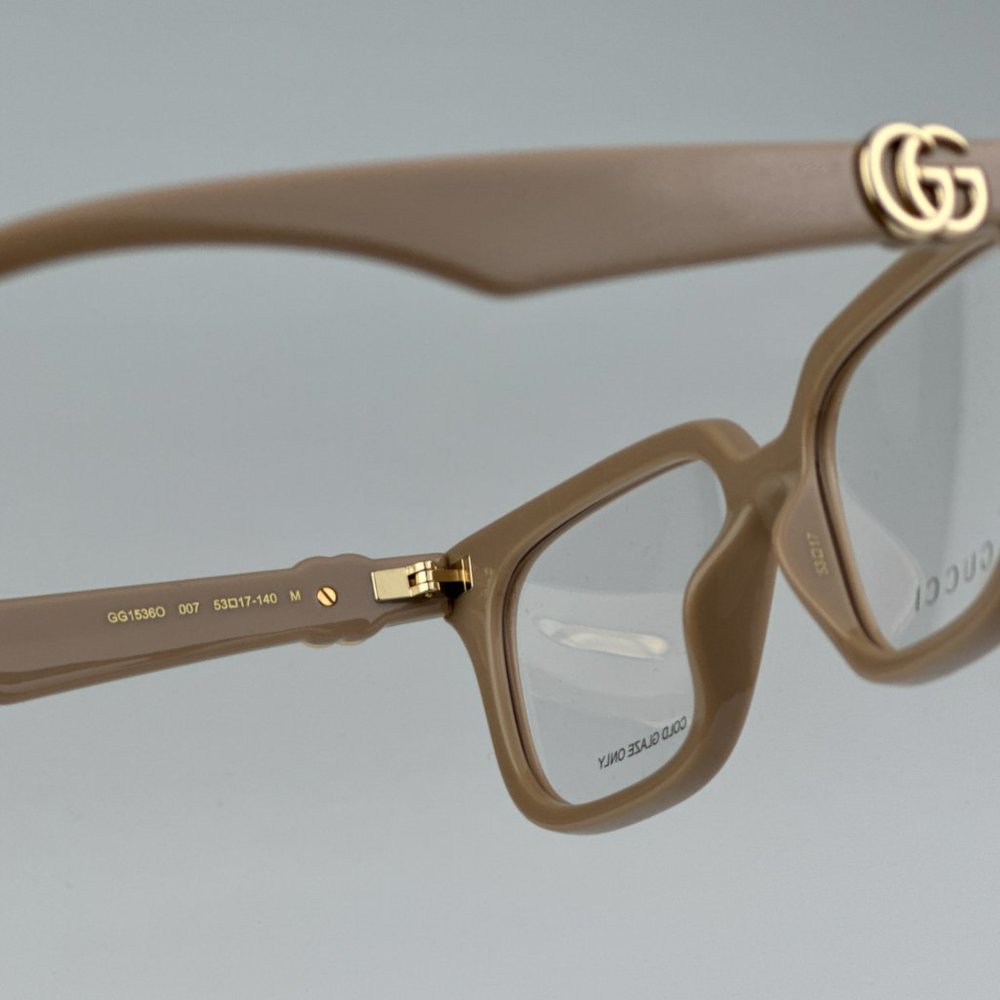 Gucci GG1536O 007 BRAND NEW Eyeglasses Nude Women Square - Picture 11 of 12